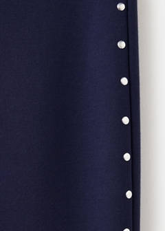 Flared leggings with studs — Navy 2