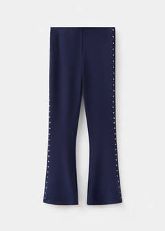 Flared leggings with studs — Navy 1