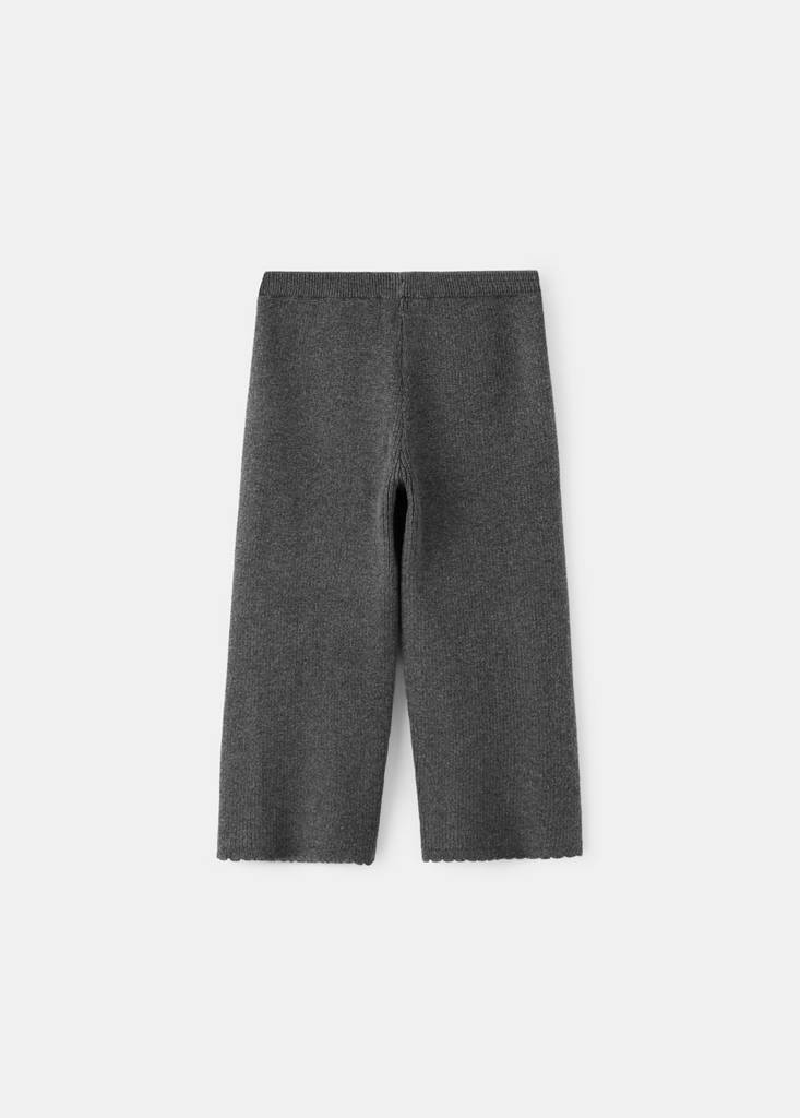 Straight knitted trousers — Charcoal