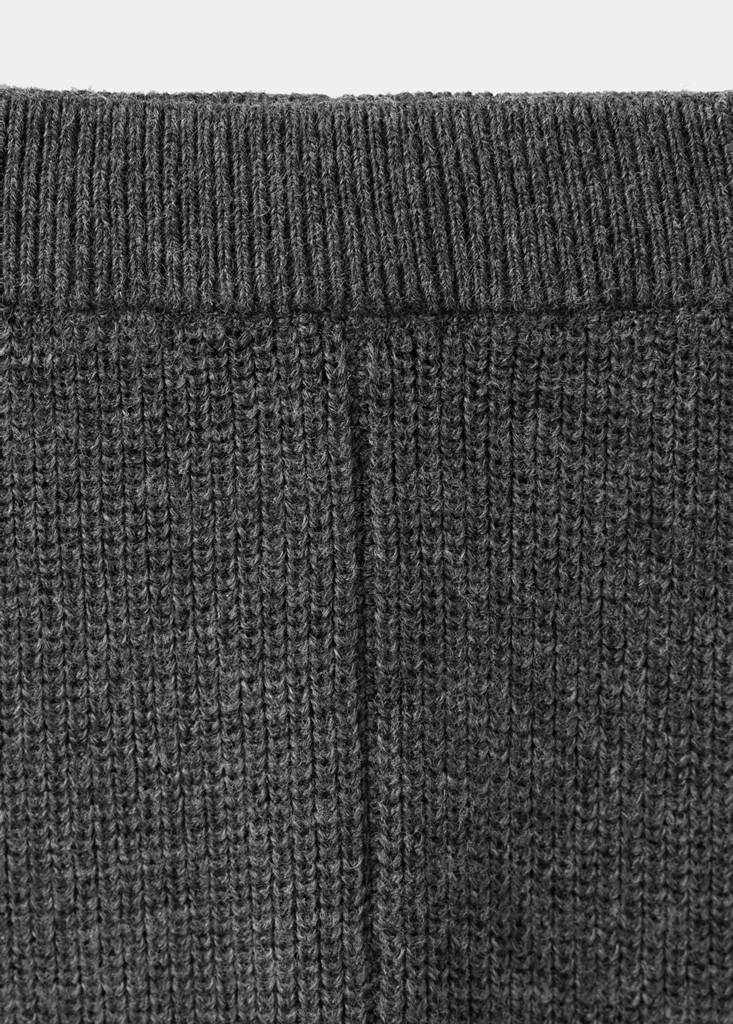 Straight knitted trousers — Charcoal