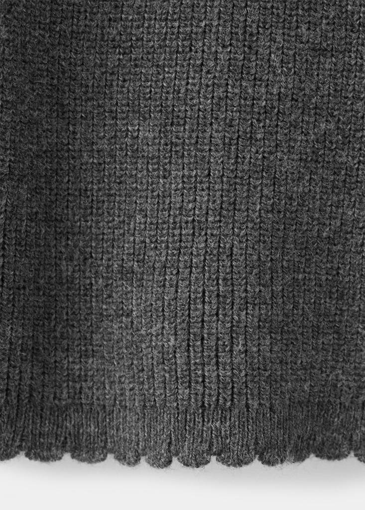 Straight knitted trousers — Charcoal