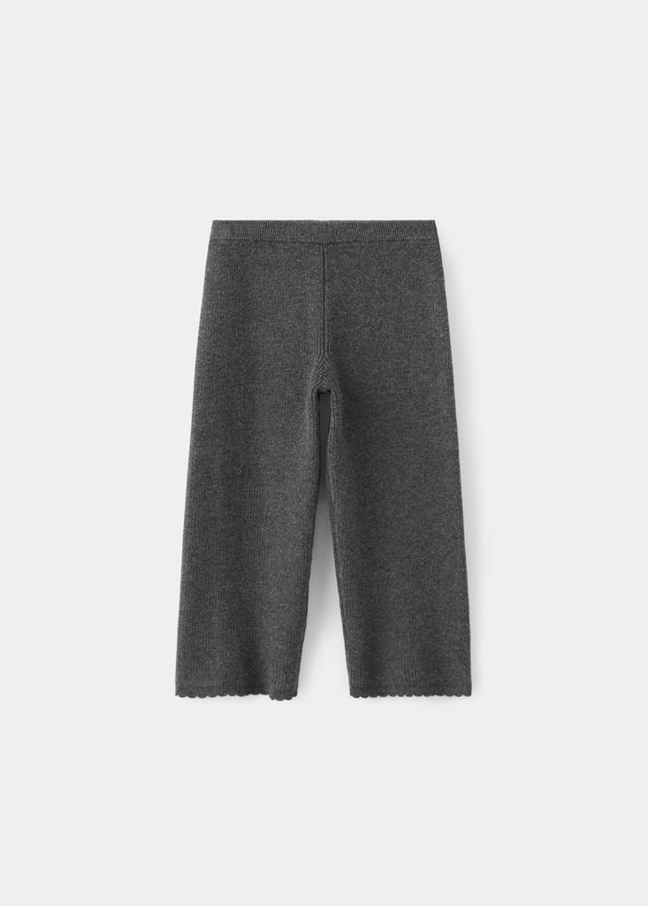 Straight knitted trousers — Charcoal
