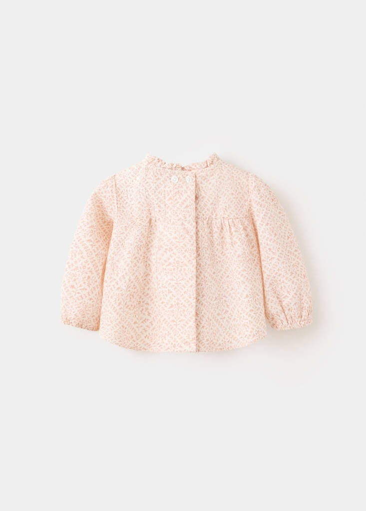 Printed long-sleeve blouse — Off White