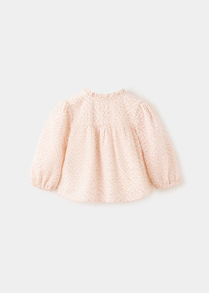 Printed long-sleeve blouse — Off White