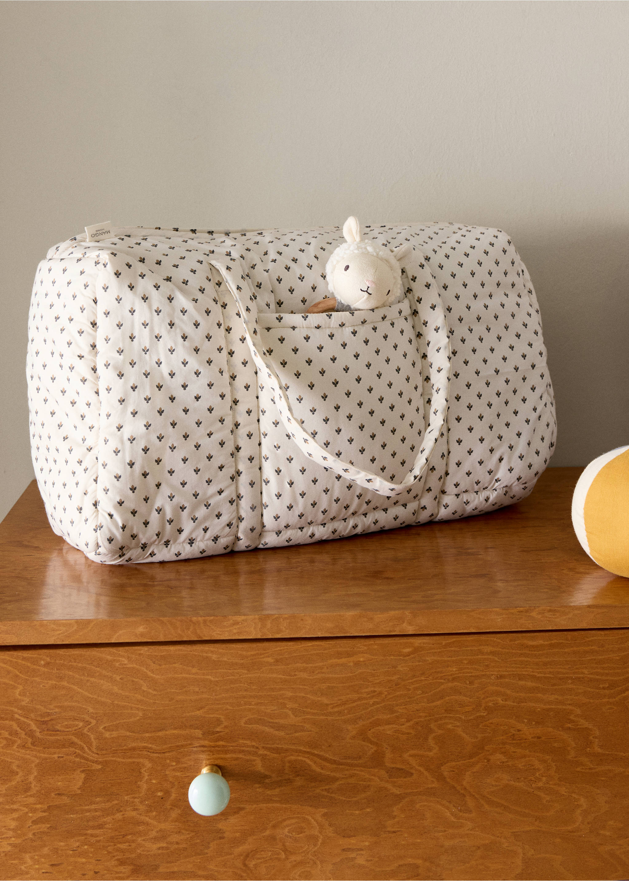 Printed 100% cotton maternity bag - General plane, Khaki. Ref: 37094451-00.