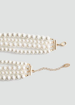 Mixed pearl necklace — White 5