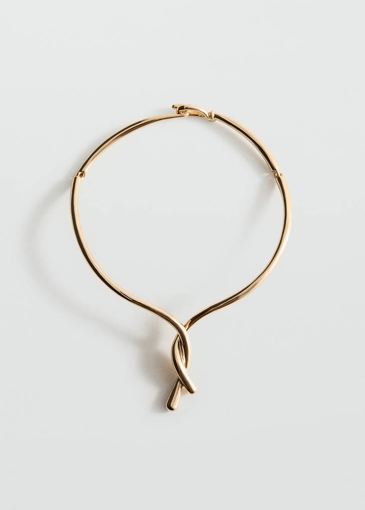 Rigid knot necklace — Gold