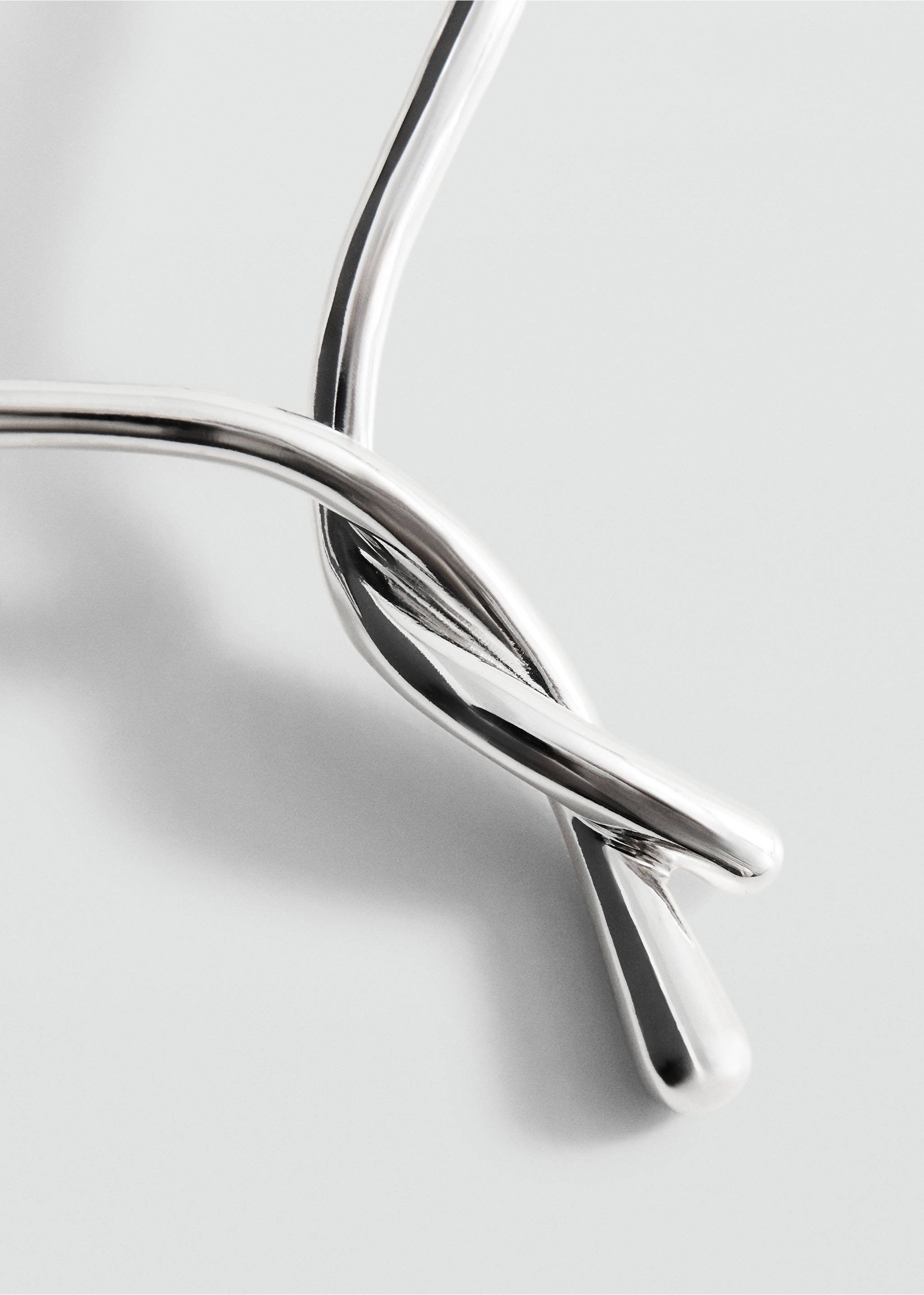 Rigid knot necklace - Medium plane, Silver. Ref: 37094458-00.