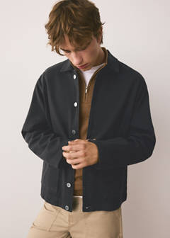 Denim overshirt pockets — Charcoal 1