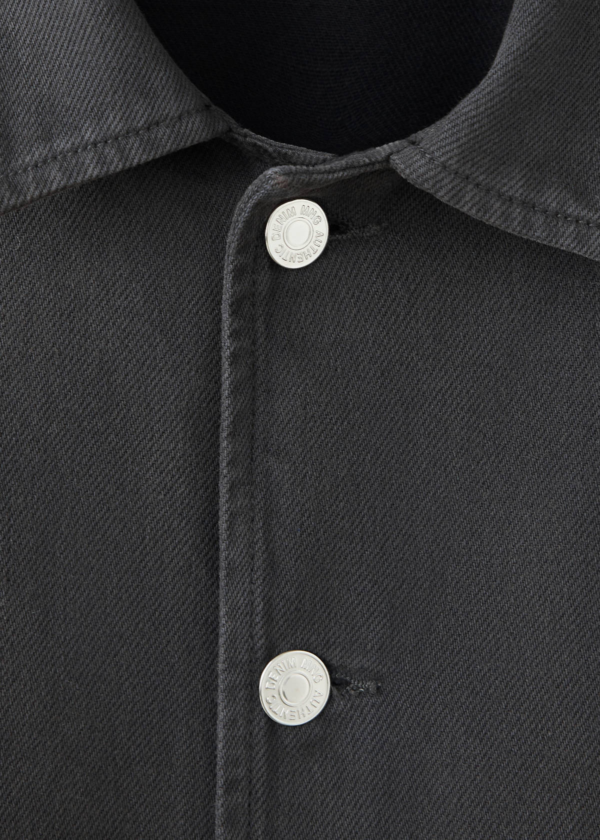Denim overshirt pockets — Charcoal