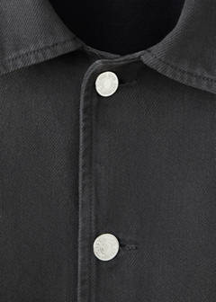 Denim overshirt pockets — Charcoal 6
