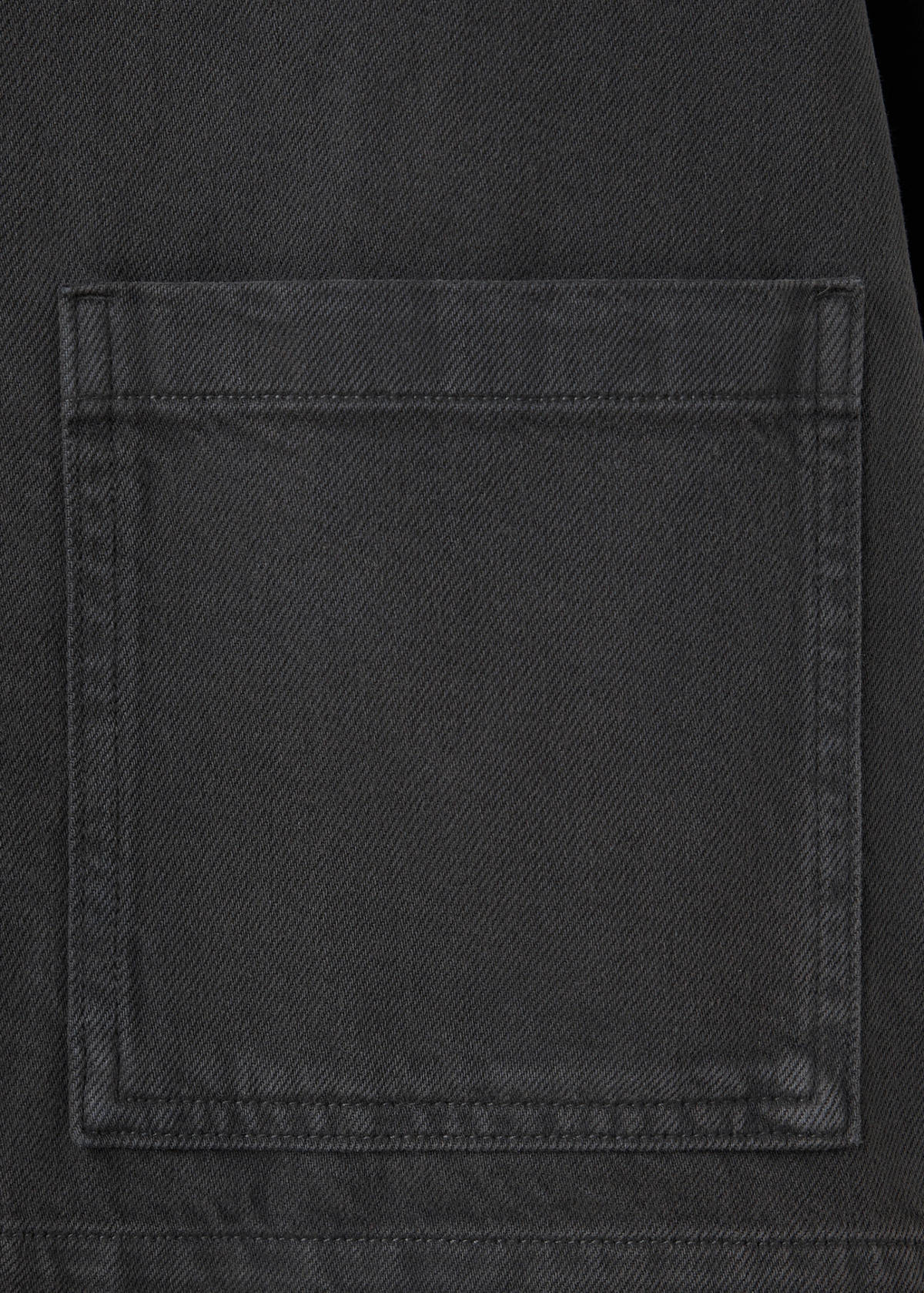 Denim overshirt pockets — Charcoal