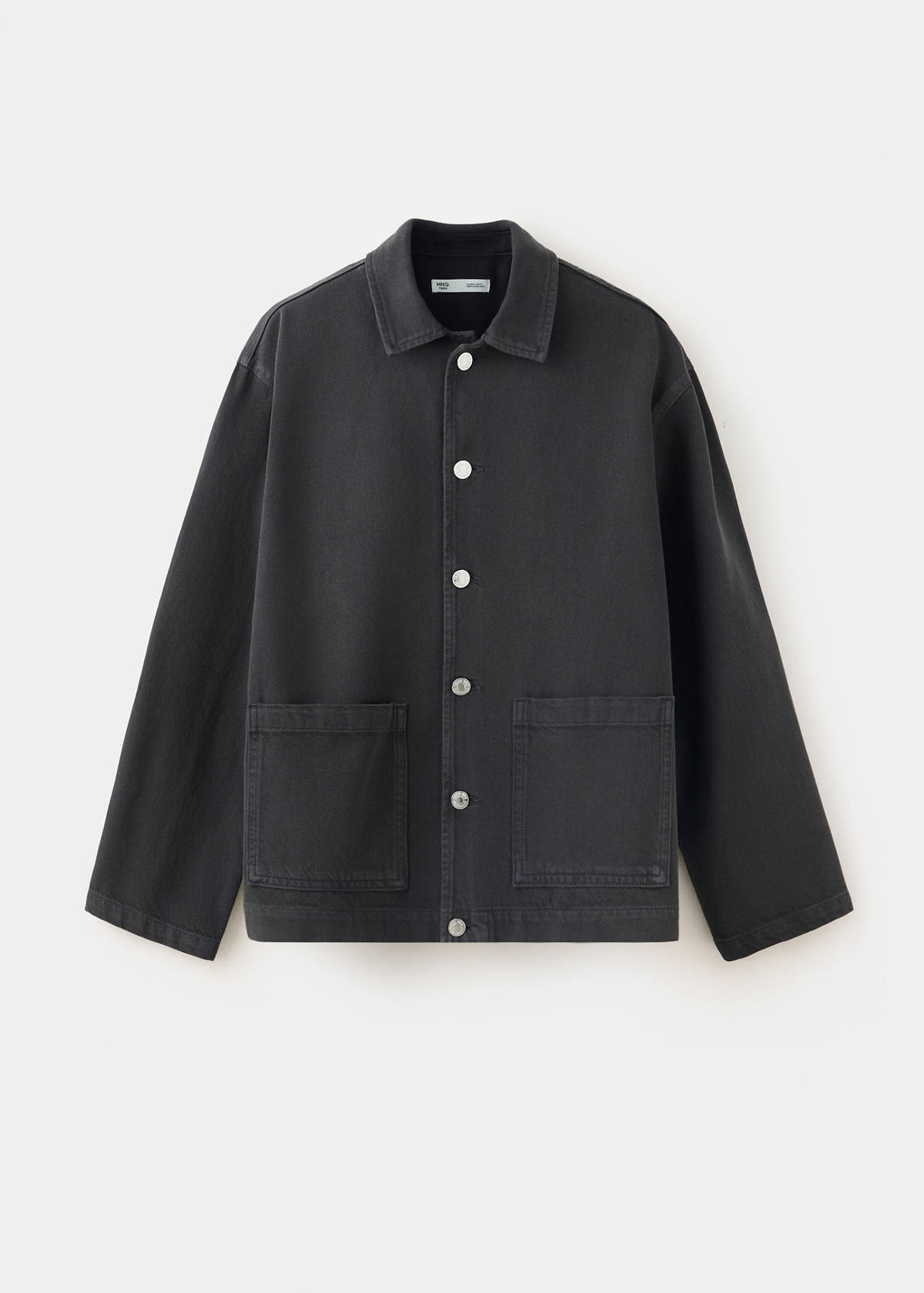 Denim overshirt pockets — Charcoal