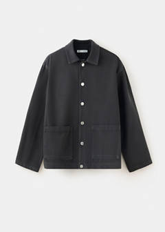 Denim overshirt pockets — Charcoal 5