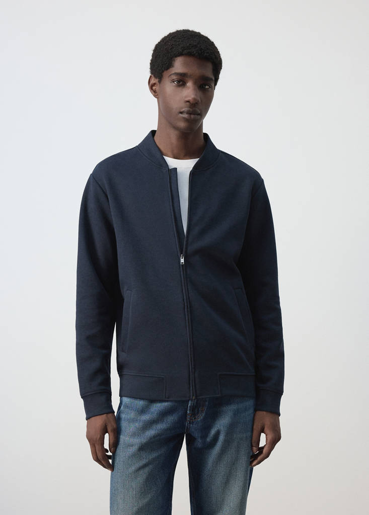 Cotton-blend bomber jacket - thumbnail 9