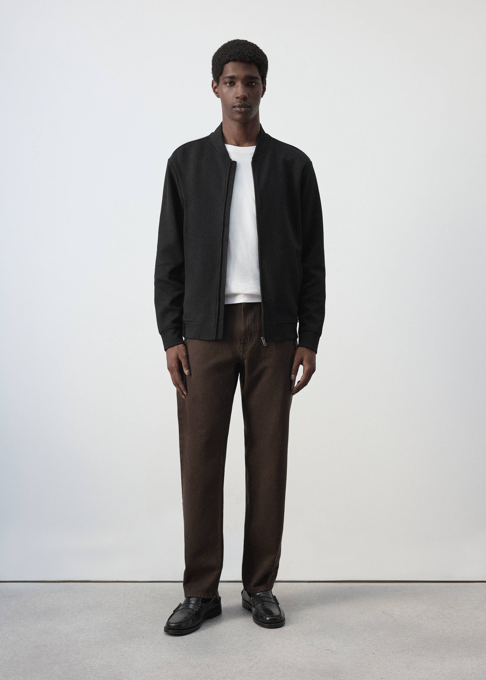 Cotton-blend bomber jacket - General plane