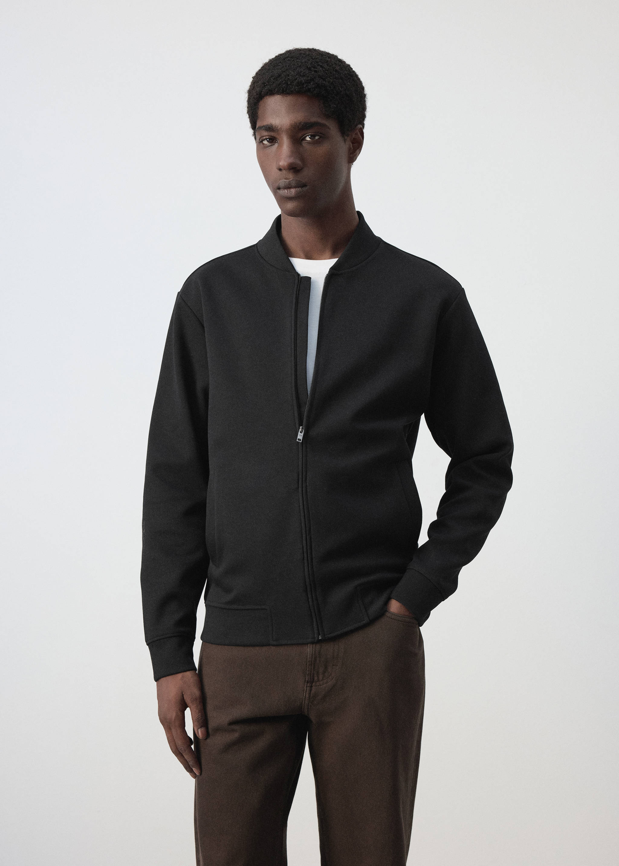Cotton-blend bomber jacket - Medium plane