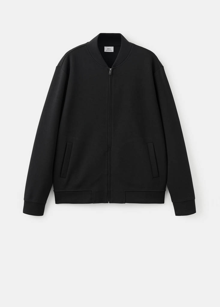 Cotton-blend bomber jacket - thumbnail 4