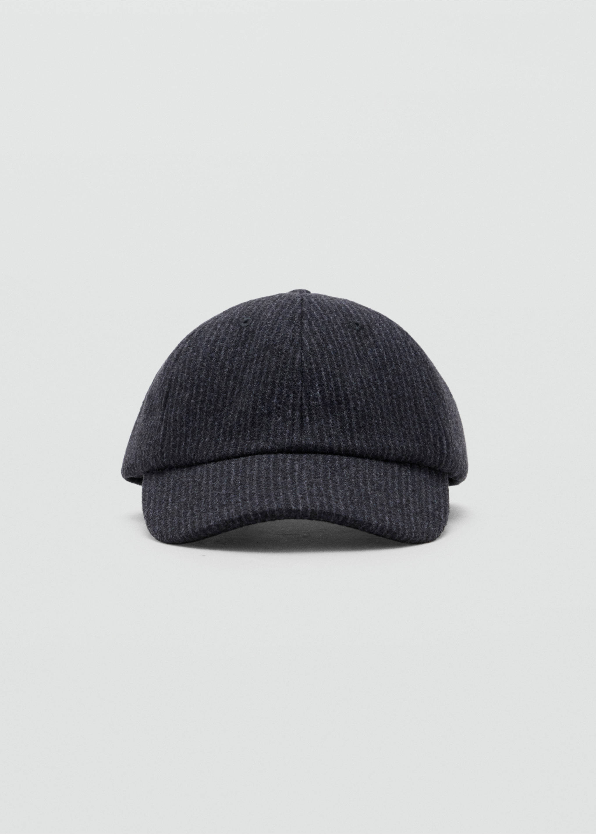 Gorra canalé gris oscuro con visera curva en vista de tres cuartos., Gris. Ref: 37094464-00.