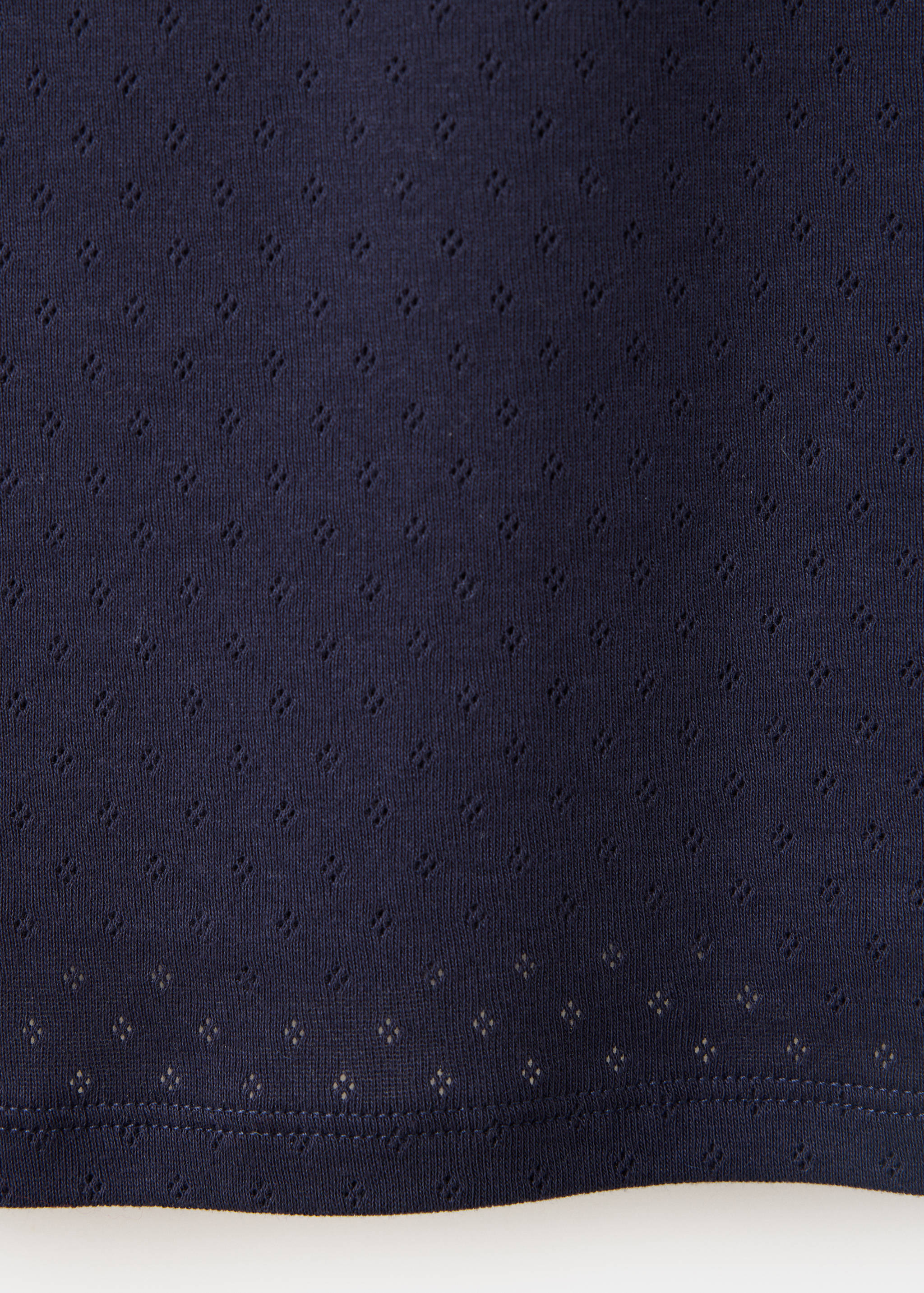 Openwork cotton top with lace detail - Details of the article 0