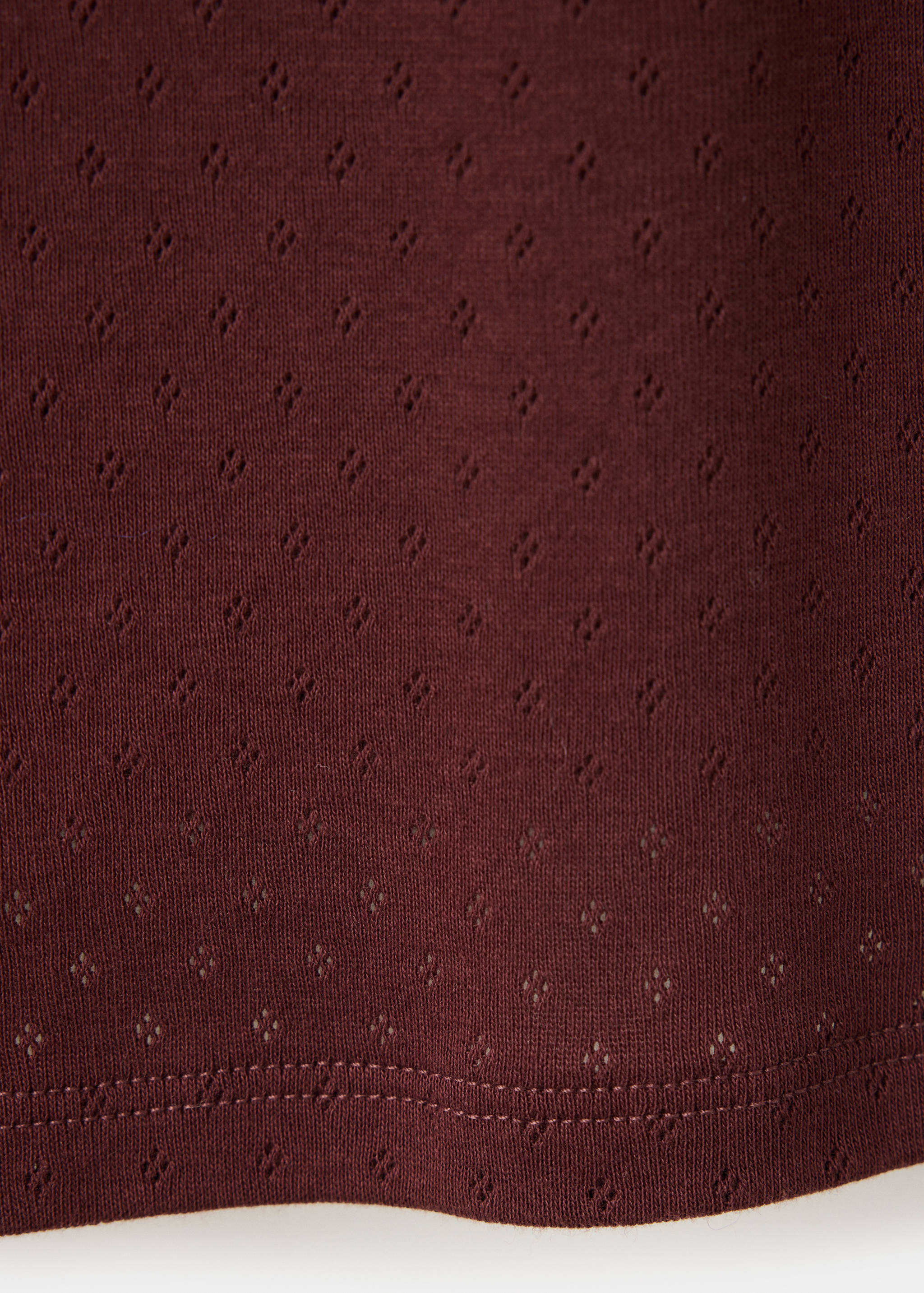 Openwork cotton top with lace detail - Details of the article 0