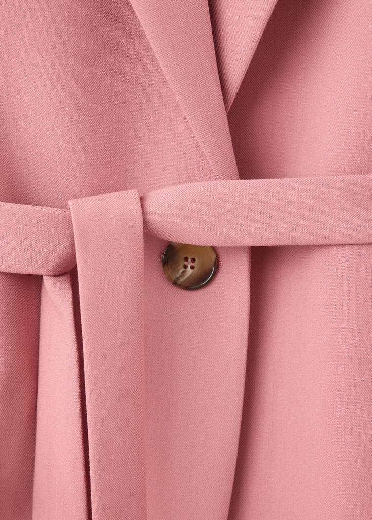 Straight cut suit blazer with pockets — Pink