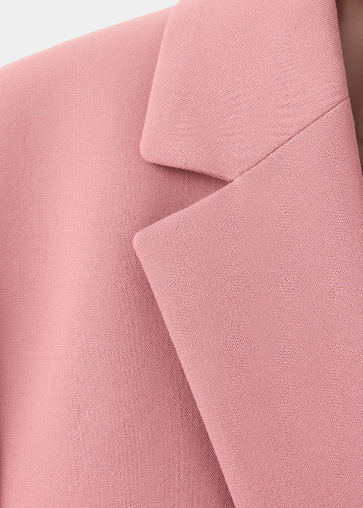 Straight cut suit blazer with pockets — Pink