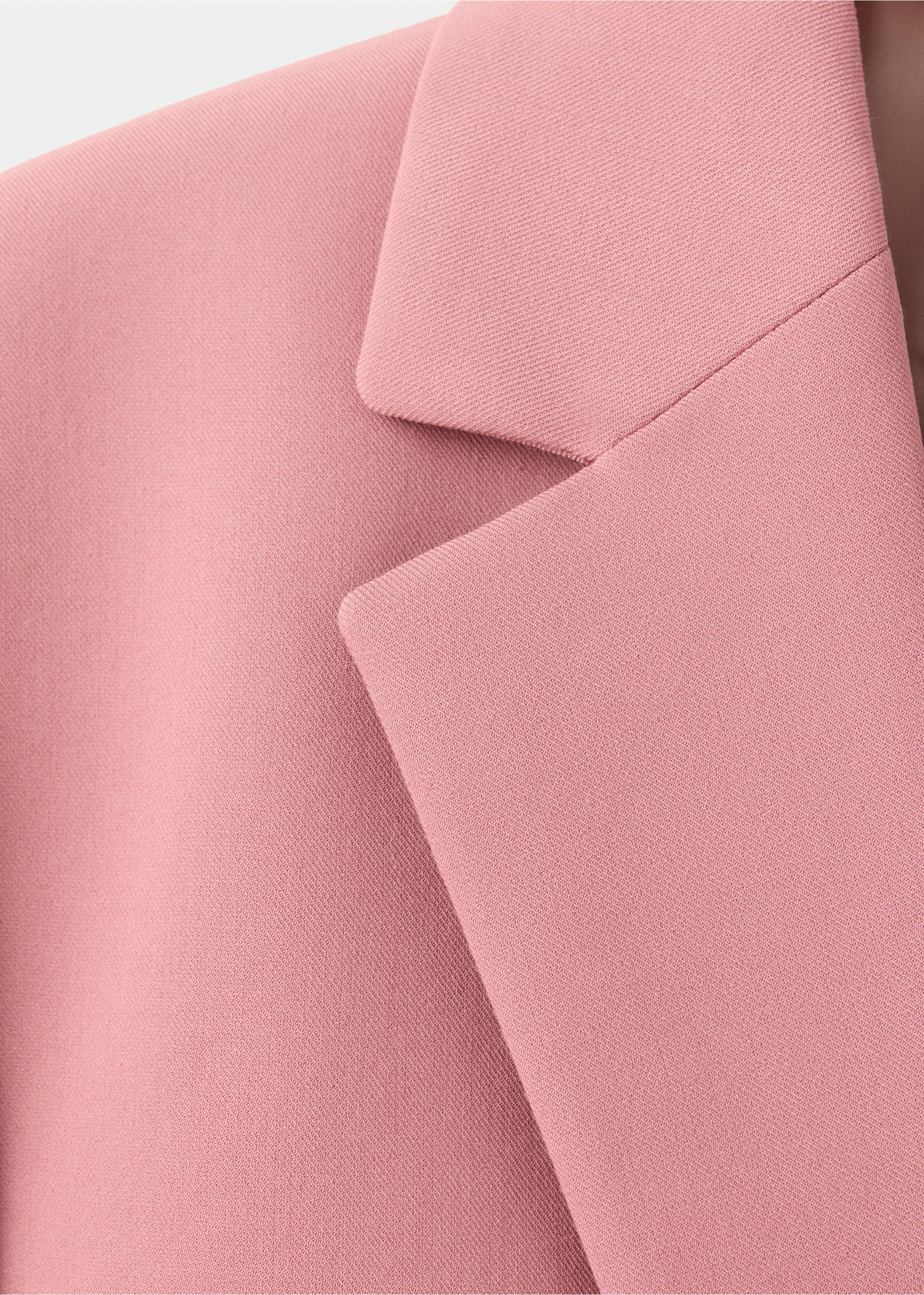 Straight cut suit blazer with pockets - Details of the article 0, Pink. Ref: 37094471-00.