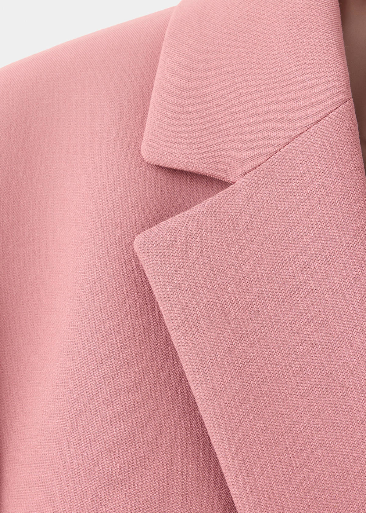 Straight cut suit blazer with pockets — Pink