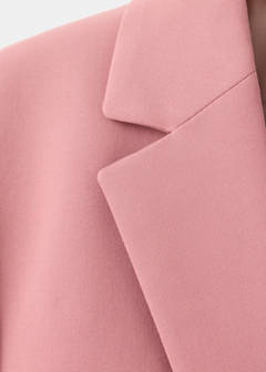 Straight cut suit blazer with pockets — Pink 7