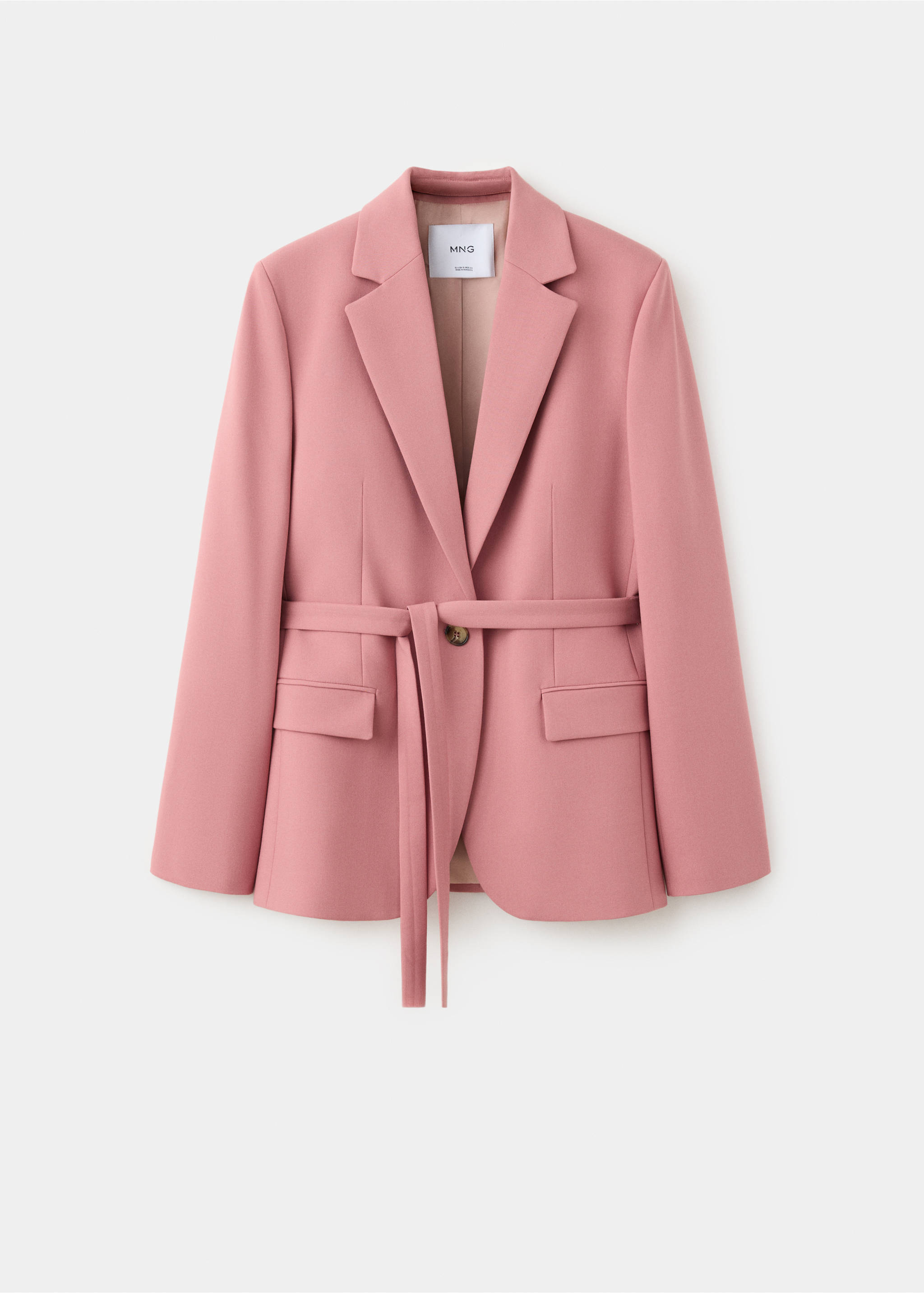 Straight cut suit blazer with pockets - Article without model, Pink. Ref: 37094471-00.
