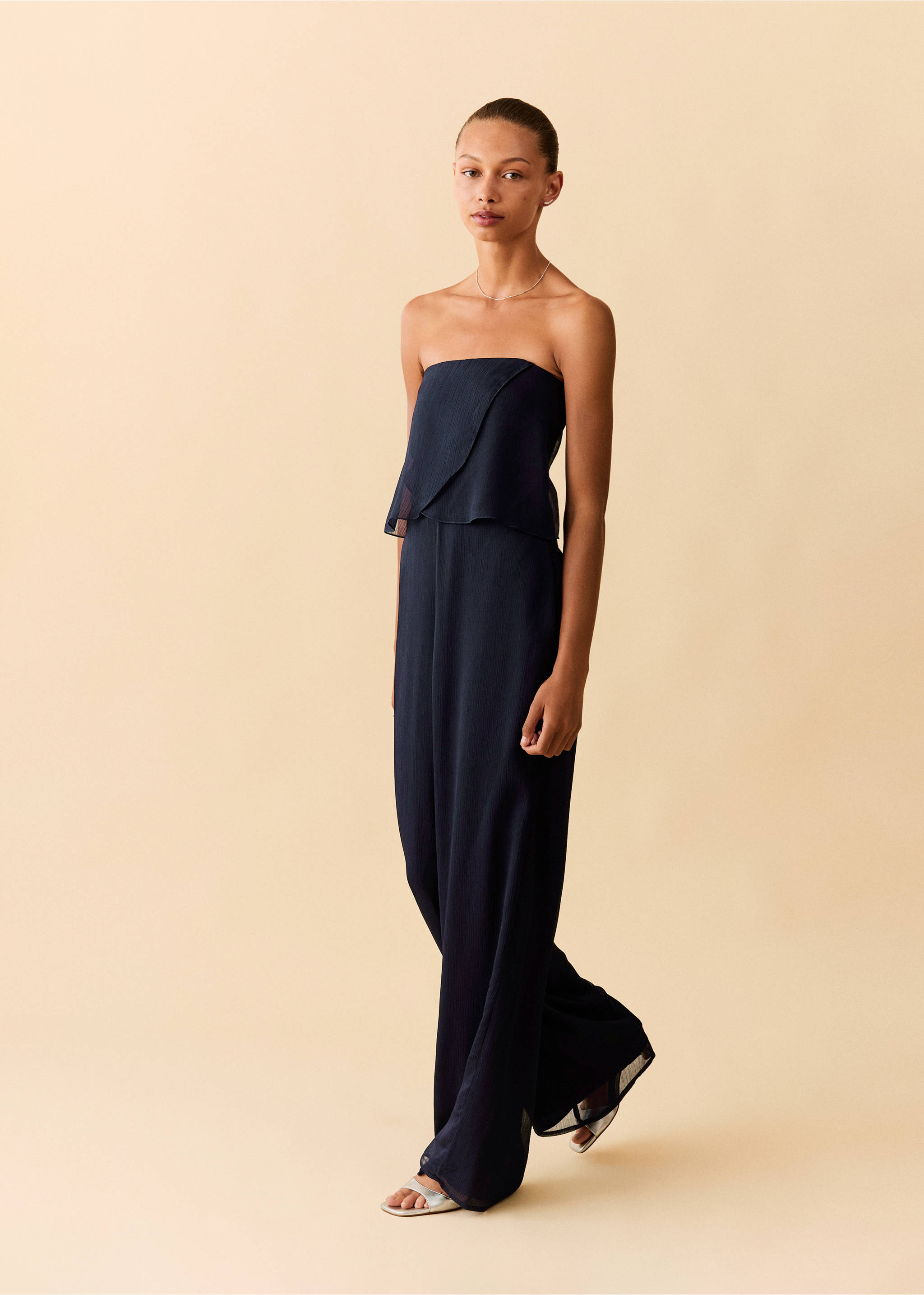 Strapless jumpsuit - General plane, Navy. Ref: 37094475-00.