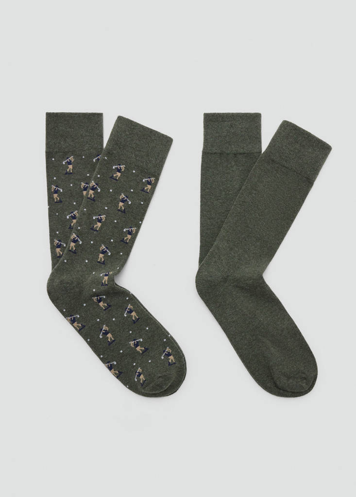 Pack of 2 combined socks — Khaki