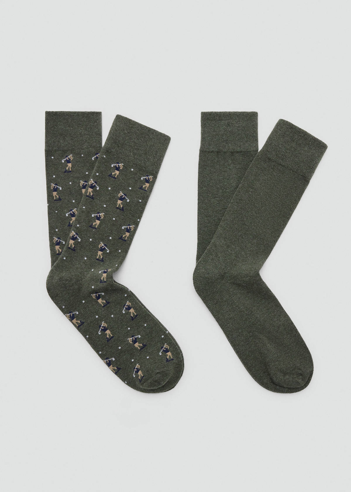 Pack of 2 combined socks — Khaki
