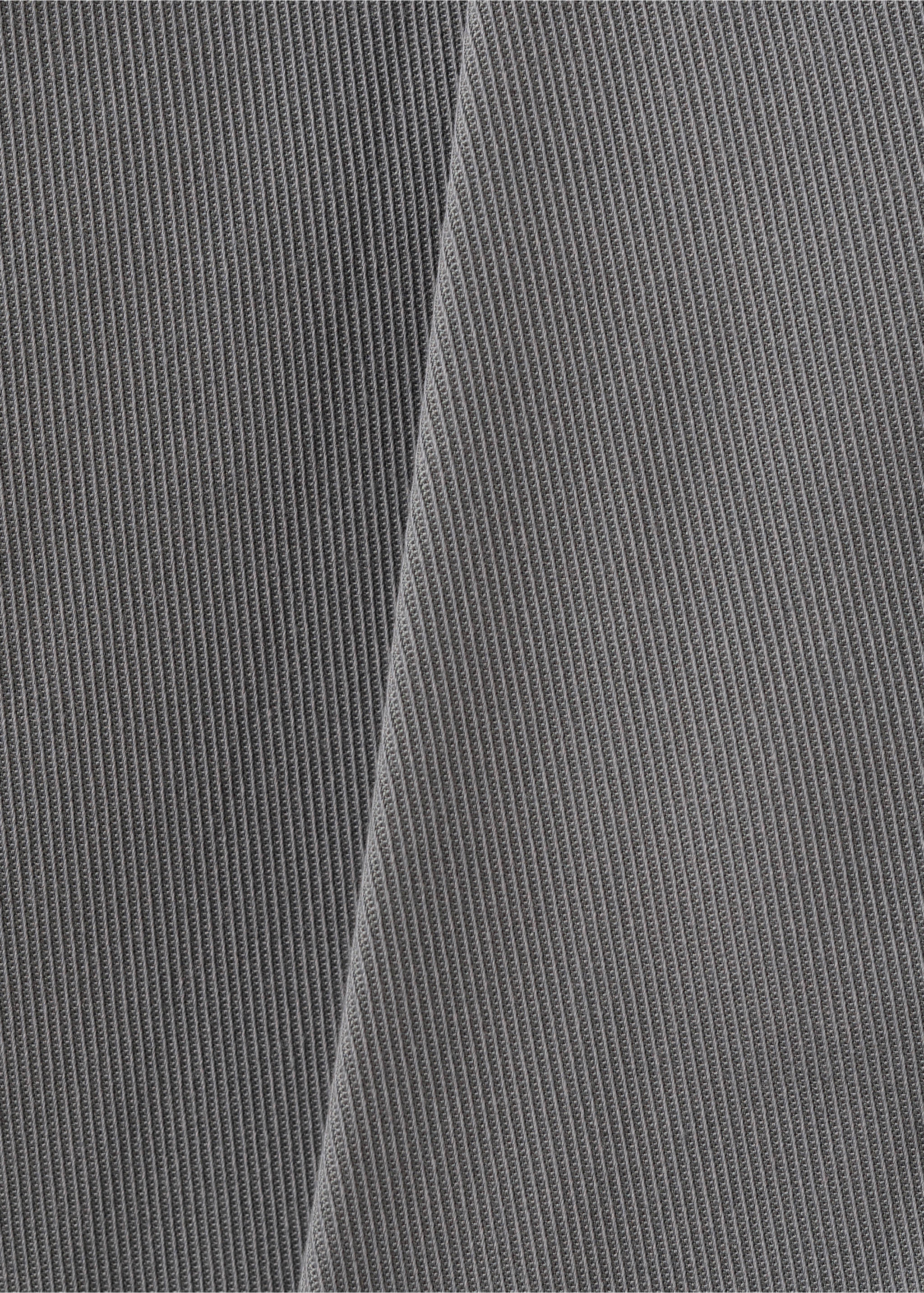 Straight shorts with pleated detail - Details of the article 0, Grey. Ref: 37094775-00.