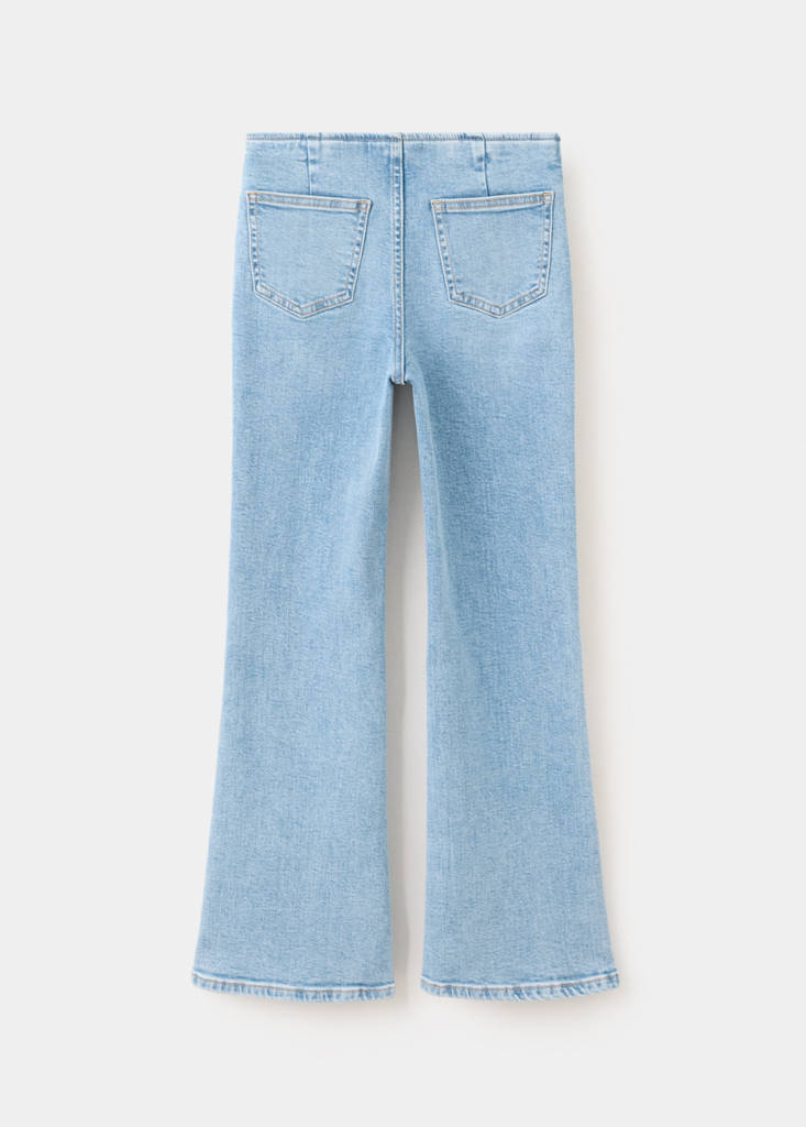 Waistband-free flare jeans — Medium Blue