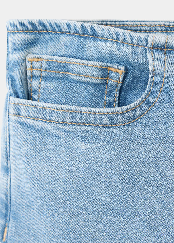 Waistband-free flare jeans — Medium Blue