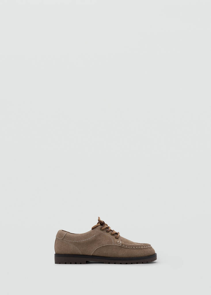 Leather deck shoe — Sand