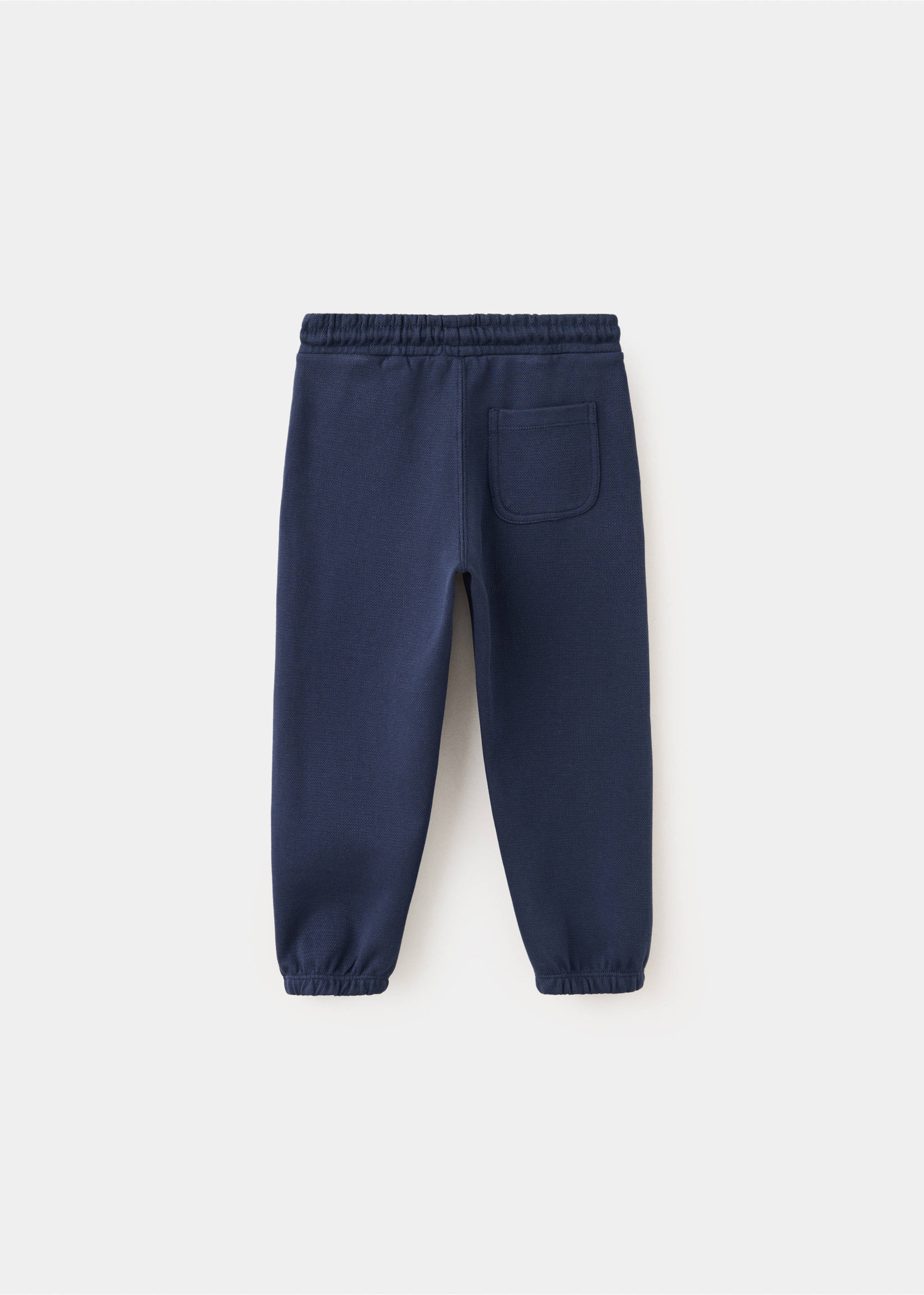 Cotton jogger-style trousers - Reverse of the article, Navy. Ref: 37094779-00.