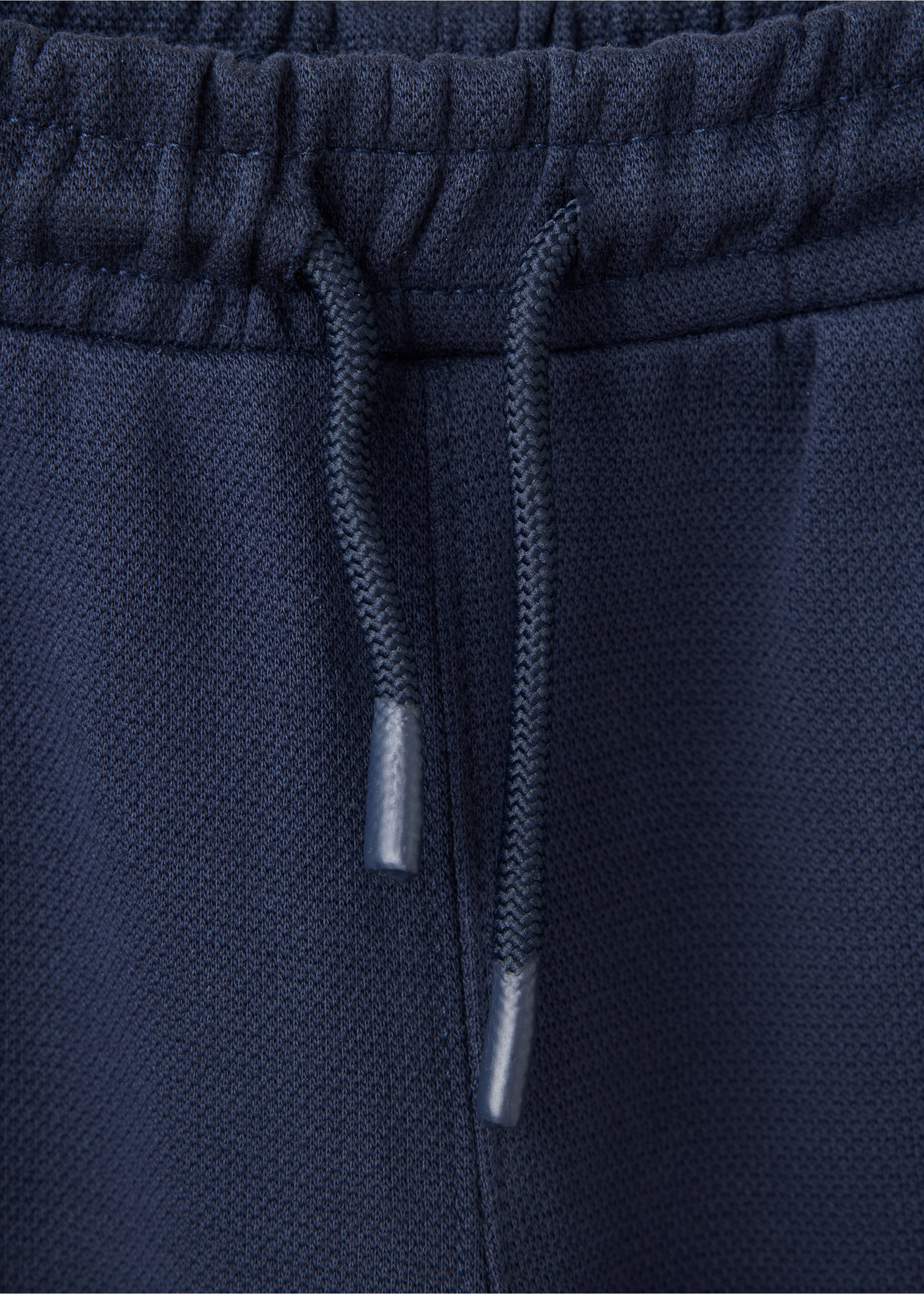 Cotton jogger-style trousers - Details of the article 8, Navy. Ref: 37094779-00.