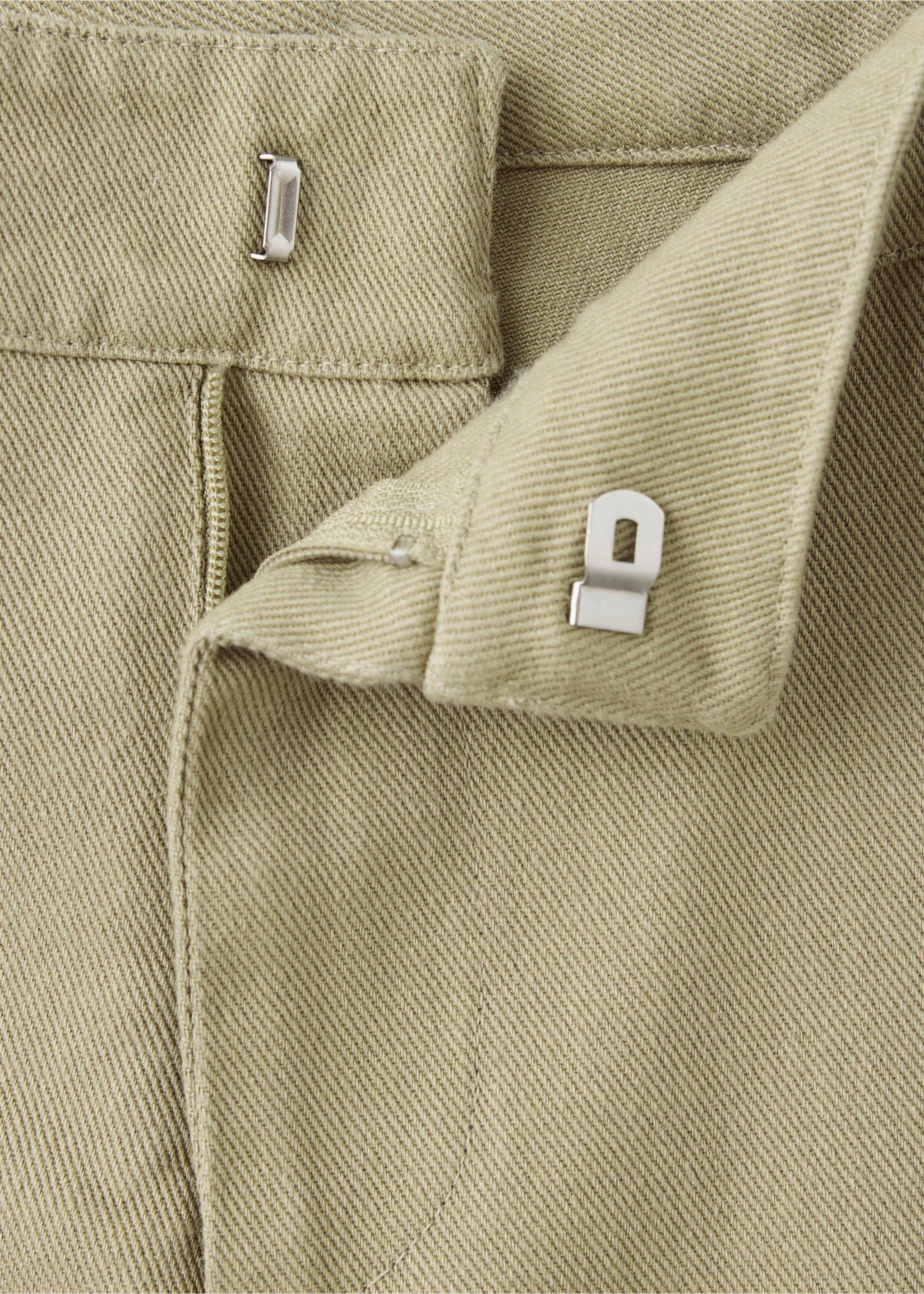 Wide leg cargo jeans - Details of the article 8, Khaki. Ref: 37094780-00.
