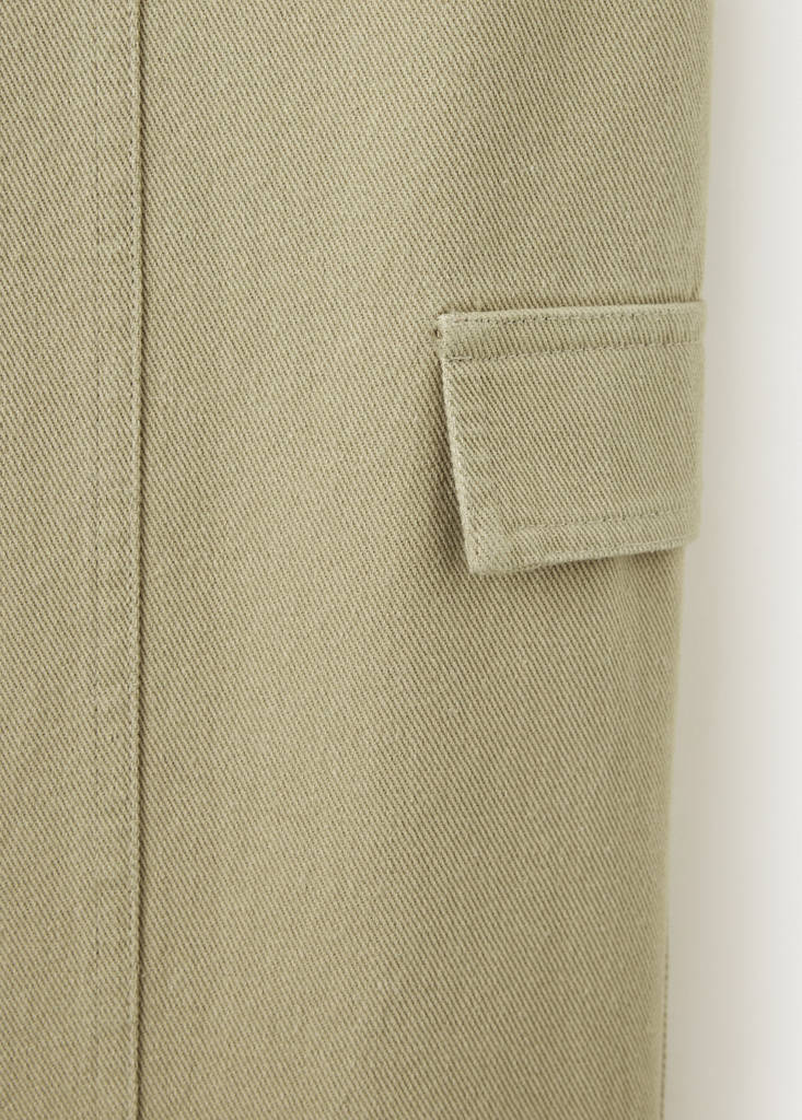 Wide leg cargo jeans — Khaki