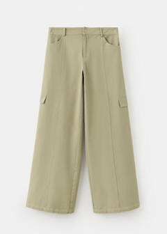 Wide leg cargo jeans — Khaki 5
