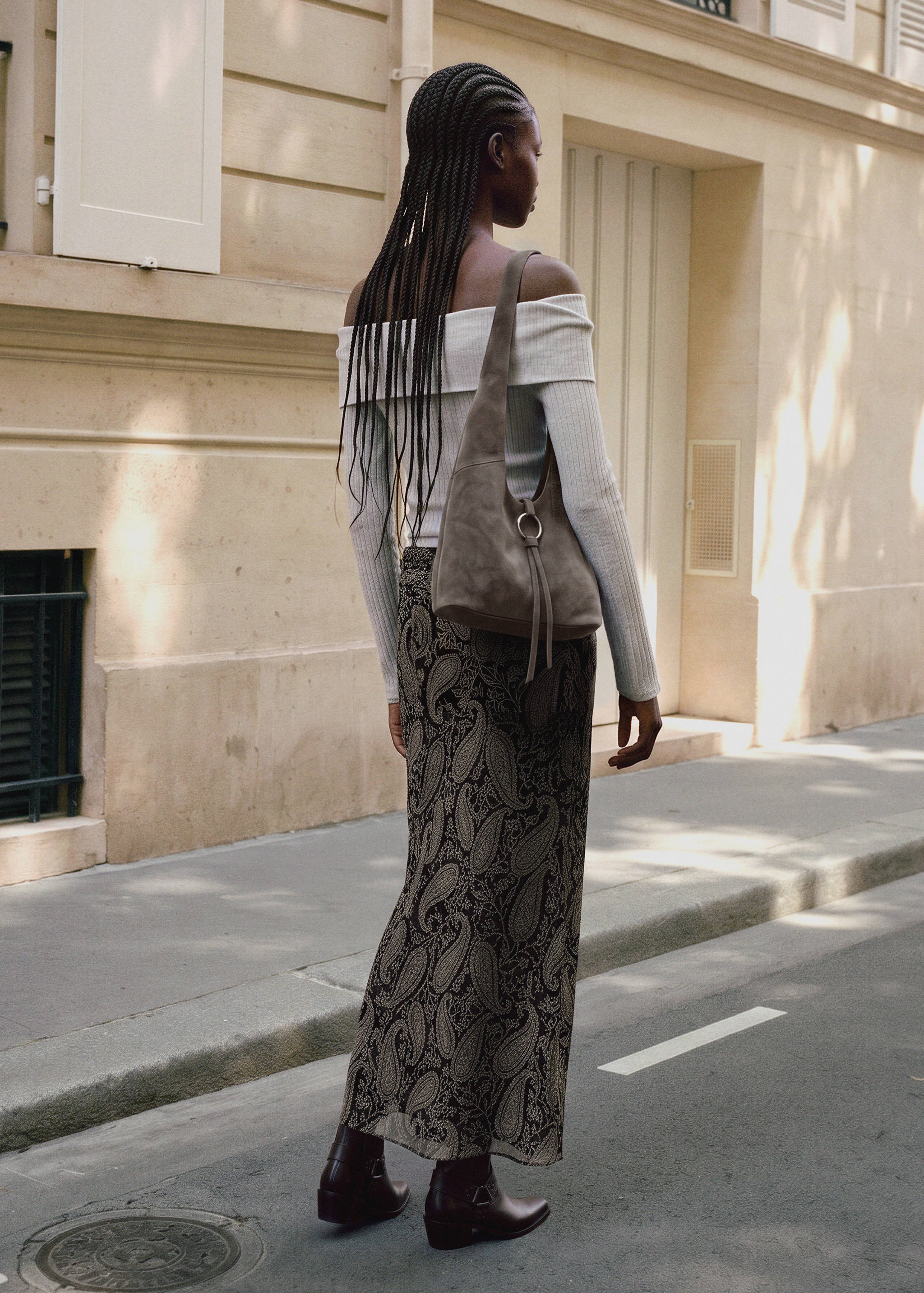 Paisley print chiffon skirt - Reverse of the article