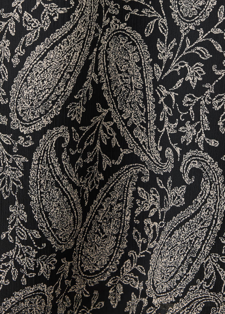 Paisley print chiffon skirt — Black