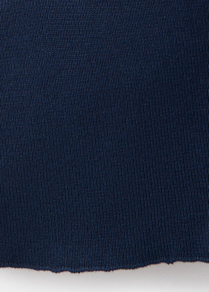 V-neck knitted top — Navy