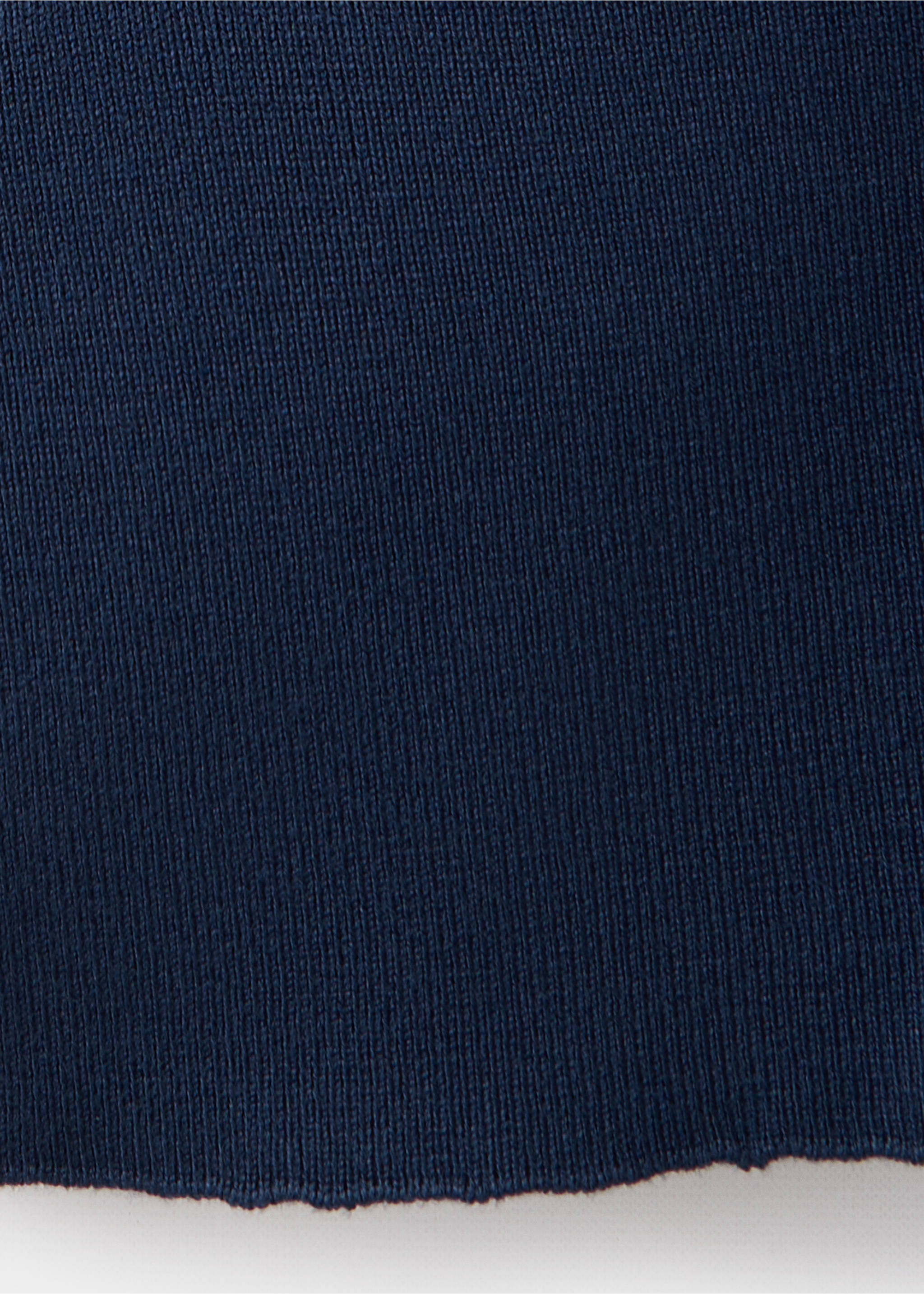 V-neck knitted top - Details of the article 0, Navy. Ref: 37094782-00.