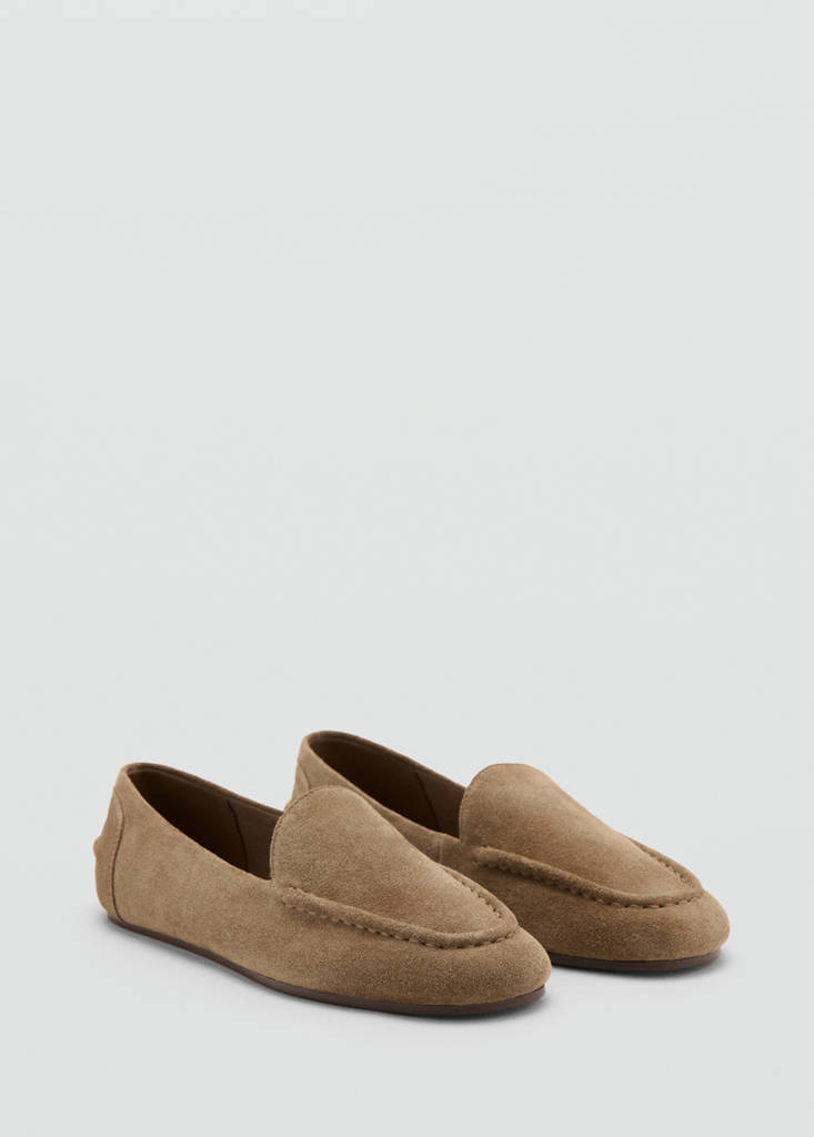 Suede loafers — Sand