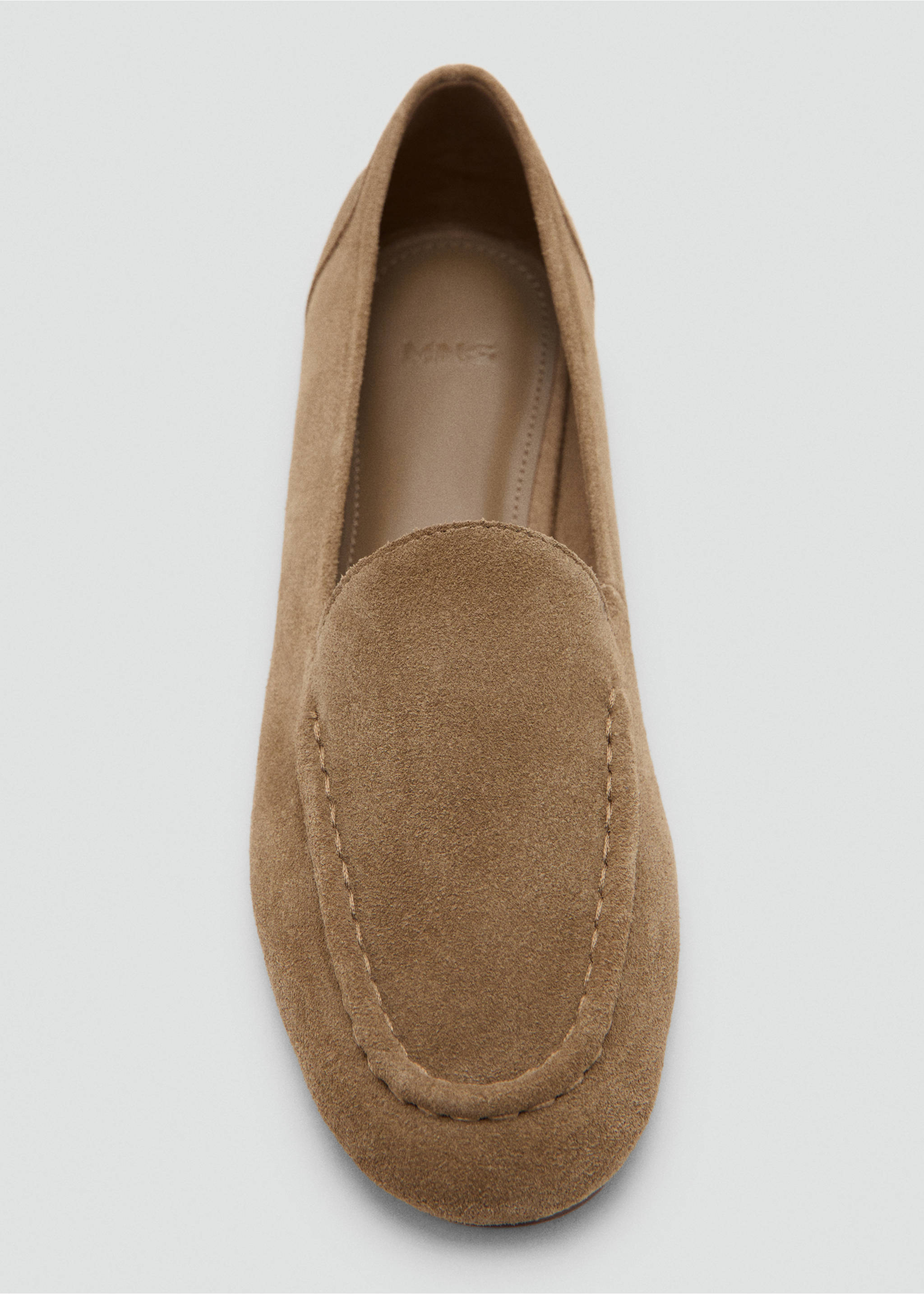 Suede loafers - Details of the article 2, Sand. Ref: 37094783-00.