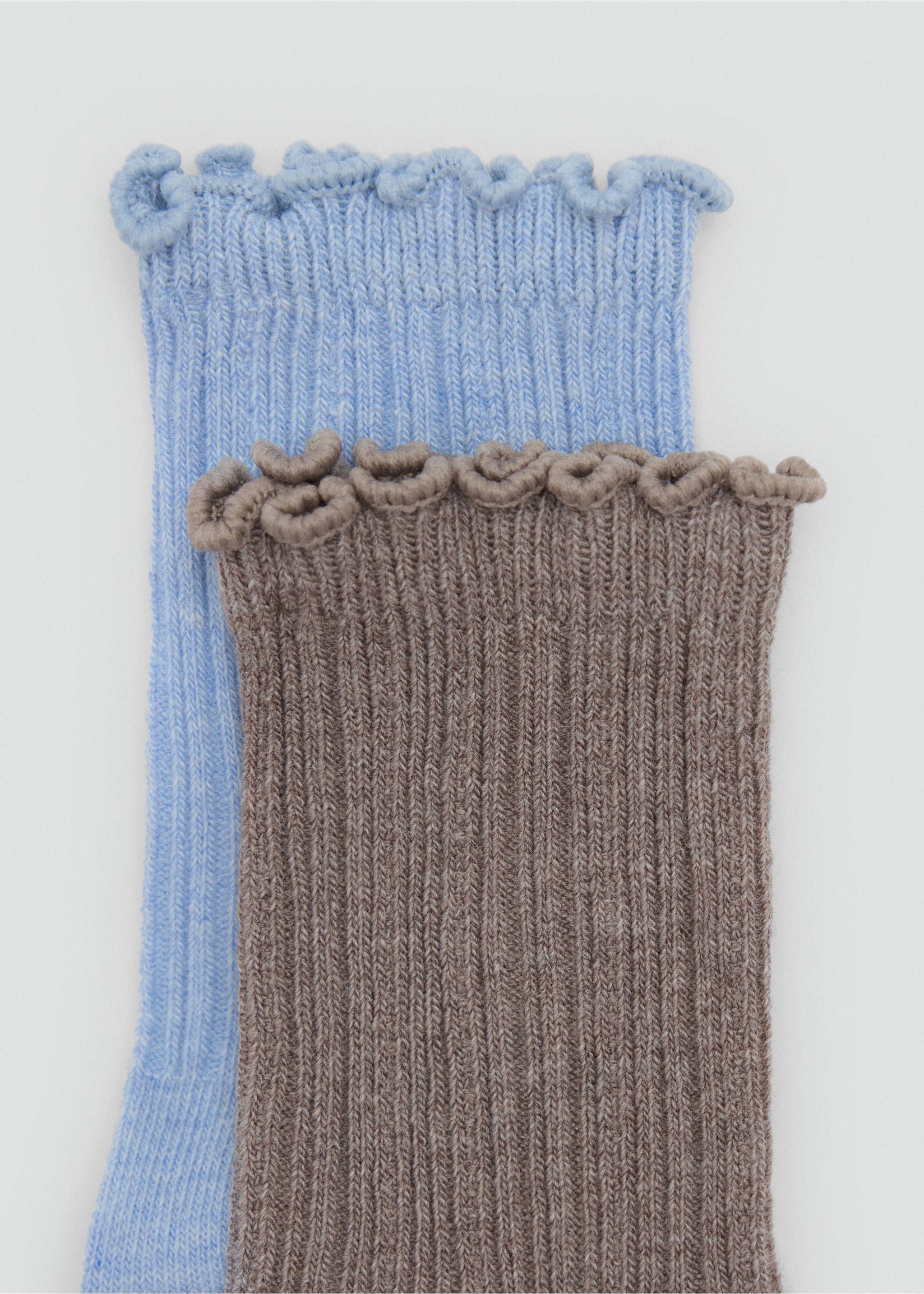 2 pack ribbed socks - Reverse of the article, Sky Blue. Ref: 37094785-00.